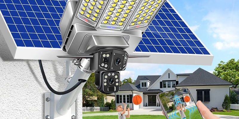 2025 Solar-Powered 3MP Dual Lens Outdoor WiFi CCTV Camera