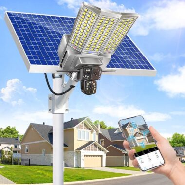  2025 Solar-Powered 3MP Dual Lens Outdoor WiFi CCTV Camera

