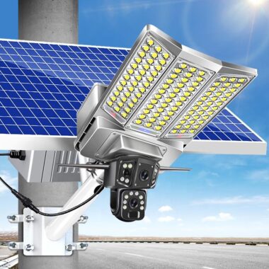  2025 Solar-Powered 3MP Dual Lens Outdoor WiFi CCTV Camera

