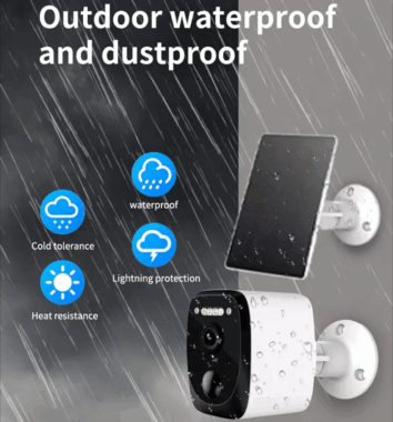Wireless Outdoor WiFi Security Camera with Solar Panel and 4G SIM