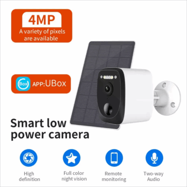 Wireless Outdoor WiFi Security Camera with Solar Panel and 4G SIM
