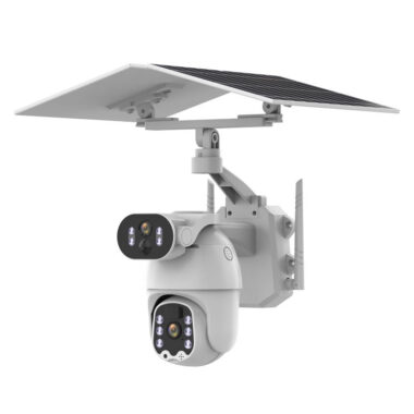  4MP Solar Powered Dual Lens WiFi Outdoor Security Camera with 4G