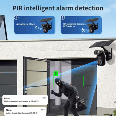 6MP Dual Lens Solar Outdoor WiFi CCTV Camera with Night Vision and 4G SIM Card