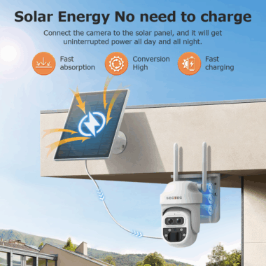 6MP Dual Lens 12X Zoom 4G Solar PTZ Camera for Outdoor Home Security