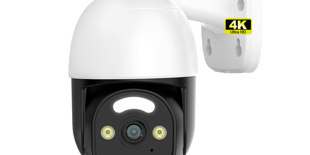 8MP PTZ POE Outdoor Surveillance Camera with Night Vision and Audio