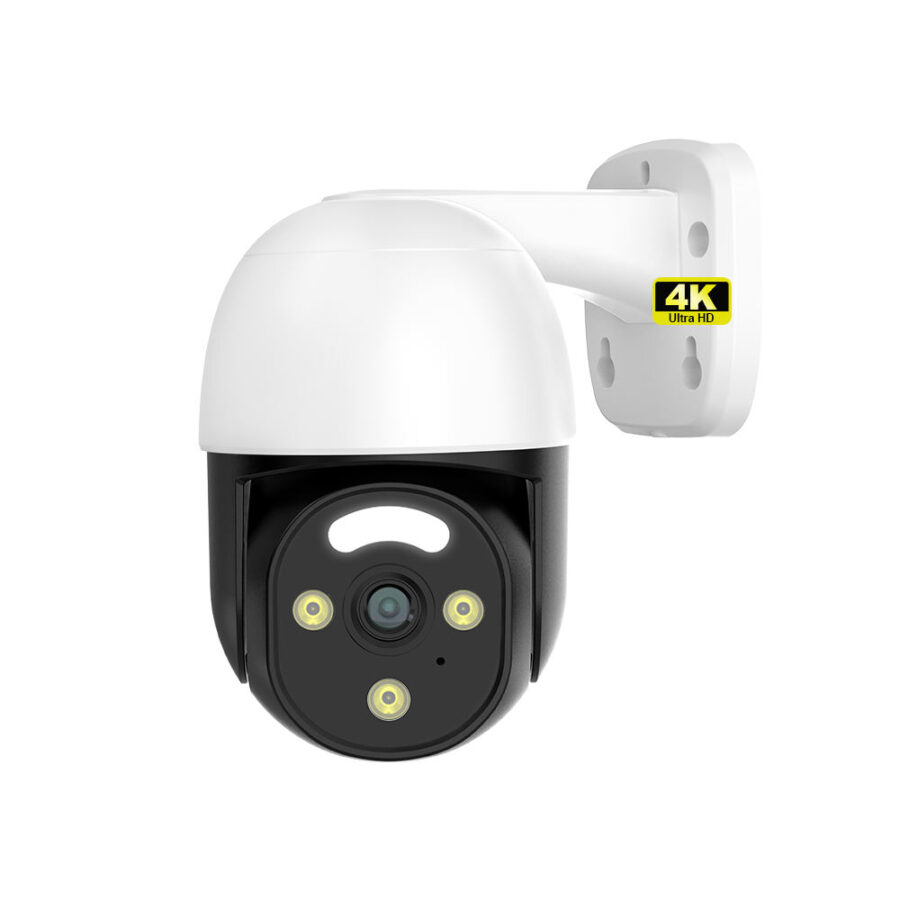 8MP PTZ POE Outdoor Surveillance Camera with Night Vision and Audio