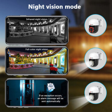 8MP PTZ POE Outdoor Surveillance Camera with Night Vision and Audio