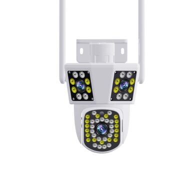 9MP Three-Lens Outdoor WiFi IP Security Camera with PTZ and Night Vision