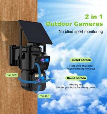 AI AOV Solar Wireless PTZ Camera for Outdoor CCTV