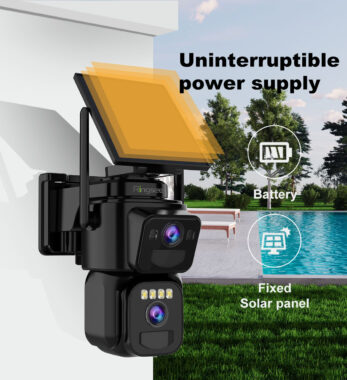 AI AOV Solar Wireless PTZ Camera for Outdoor CCTV