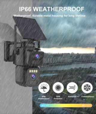 AI AOV Solar Wireless PTZ Camera for Outdoor CCTV