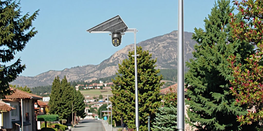 All-in-One Solar Street Light with WiFi and 4G Surveillance Camera