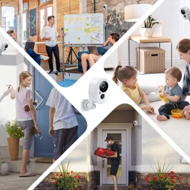  Waterproof Outdoor WiFi Security Camera with PIR Sensor and Rechargeable Battery