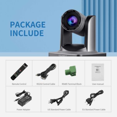 FEELWORLD POE20X 1080P PTZ Camera with 20X Zoom for Live Streaming Events