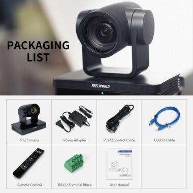 FEELWORLD UHD4K12X 4K Auto Tracking PTZ Camera for Live Streaming