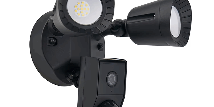 Smart Outdoor WiFi Security Floodlight Camera with Dual Lights and Night Vision