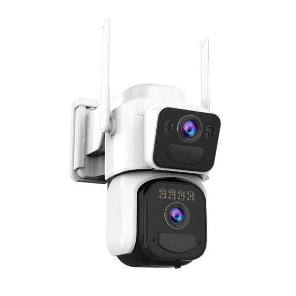 Solar AI PTZ Outdoor Security Camera with Three Lenses and Full-Color Night Vision