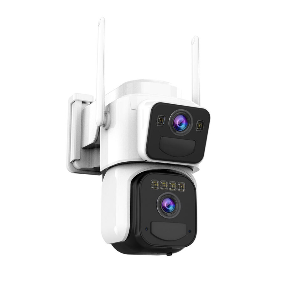 Solar AI PTZ Outdoor Security Camera with Three Lenses and Full-Color Night Vision