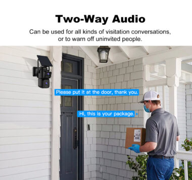 Solar AI PTZ Outdoor Security Camera with Three Lenses and Full-Color Night Vision
