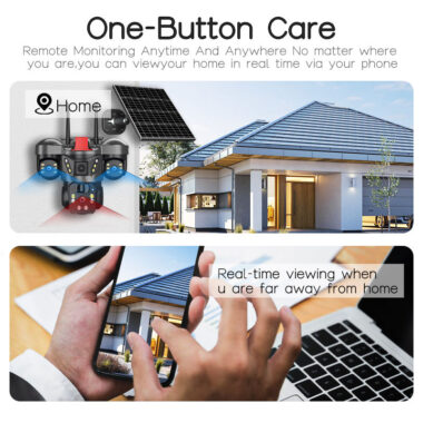  V380 Pro 3K Solar Outdoor WiFi Camera with 4G and PTZ Motion Detection