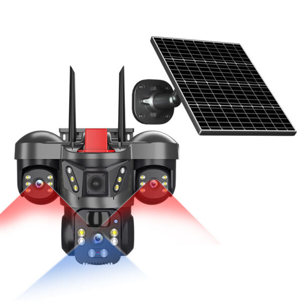 V380 Pro 3K Solar Outdoor WiFi Camera with 4G and PTZ Motion Detection