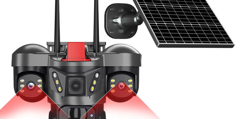 V380 Pro 3K Solar Outdoor WiFi Camera with 4G and PTZ Motion Detection