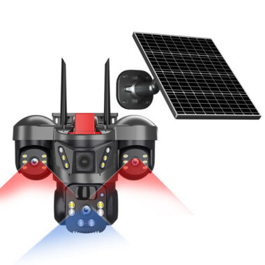  V380 Pro 3K Solar Outdoor WiFi Camera with 4G and PTZ Motion Detection